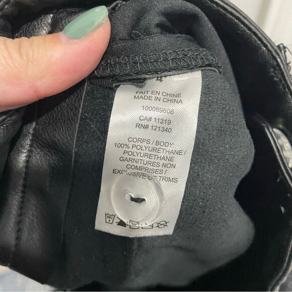 Dynamite Gisele Faux Leather Straight leg pants size 4 - Picture 7 of 8